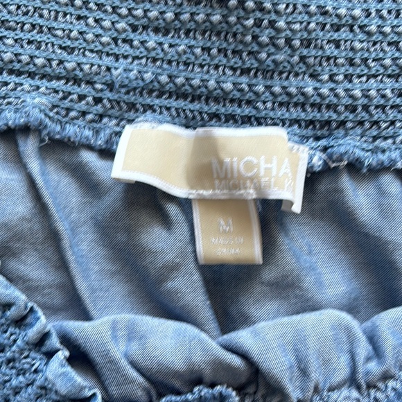 Blue Off-Shoulder Ruffle Dress - Picture 2 of 2